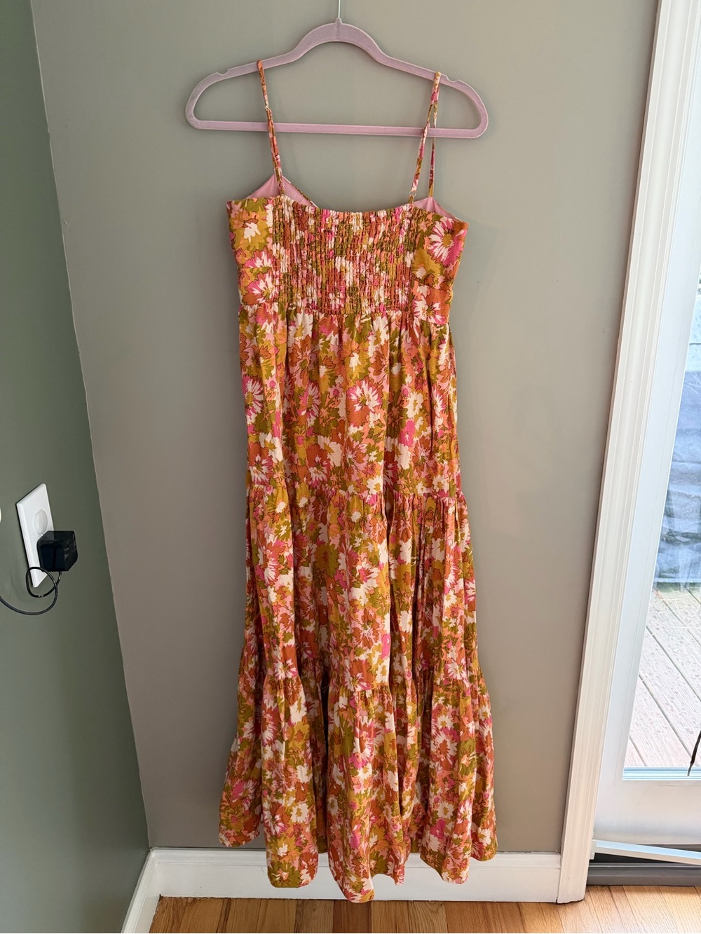 House of Harlow 1960 Pink and Olive Floral Maxi Dress - Picture 4 of 8